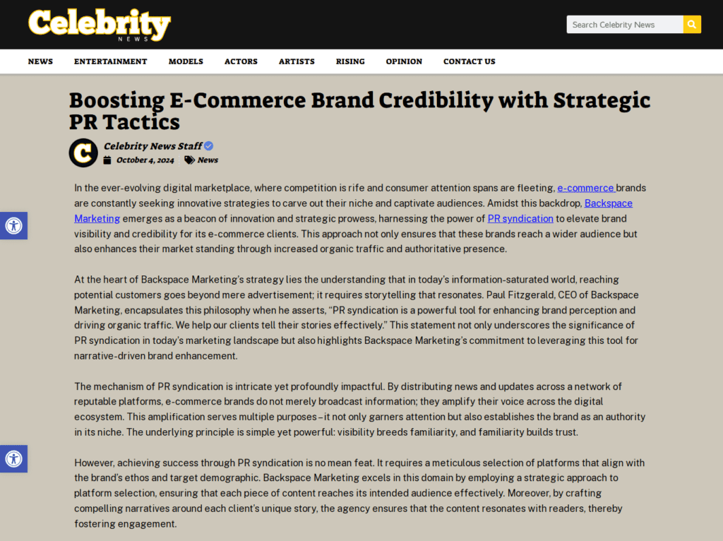 Boosting E-Commerce Brand Credibility with Strategic PR Tactics