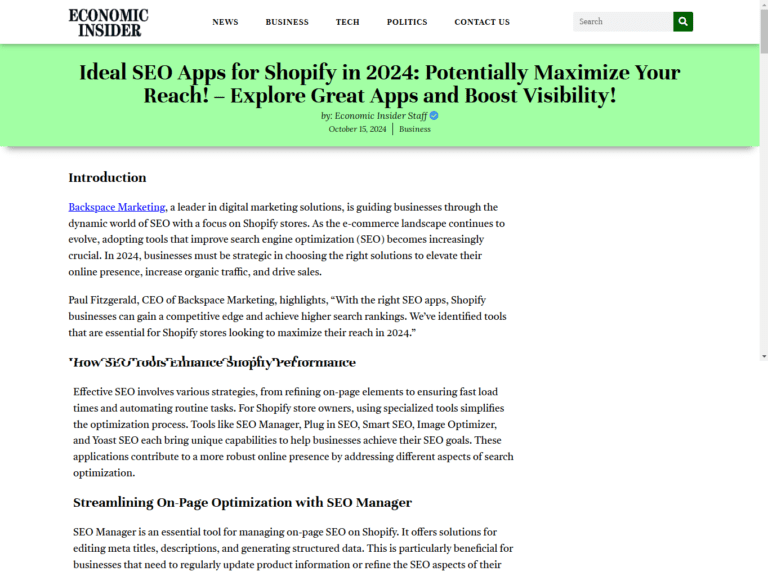 Ideal SEO Apps for Shopify in 2024: Potentially Maximize Your Reach! – Explore Great Apps and Boost Visibility!