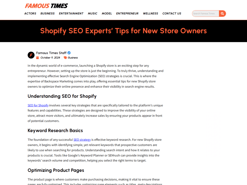 Shopify SEO Experts’ Tips for New Store Owners