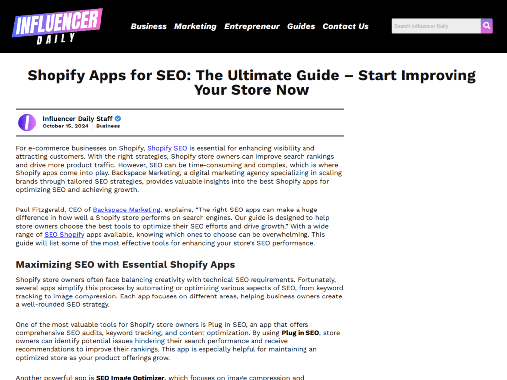 Shopify Apps for SEO: The Ultimate Guide – Start Improving Your Store Now