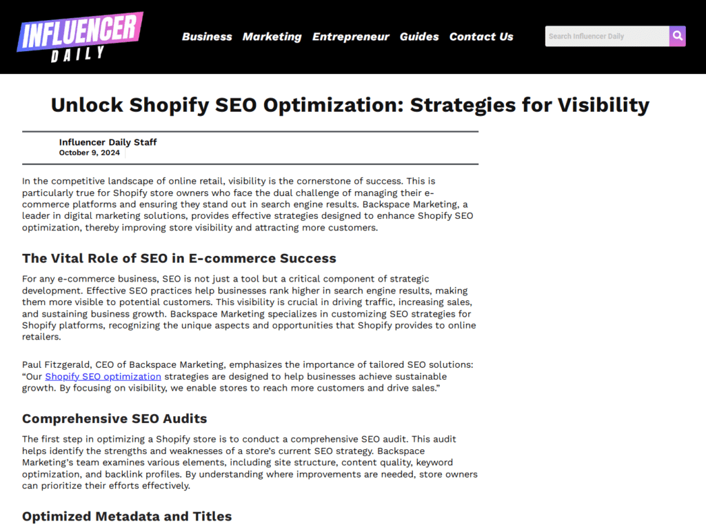 Unlock Shopify SEO Optimization: Strategies for Visibility