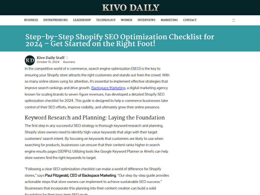 Step-by-Step Shopify SEO Optimization Checklist for 2024 – Get Started on the Right Foot!