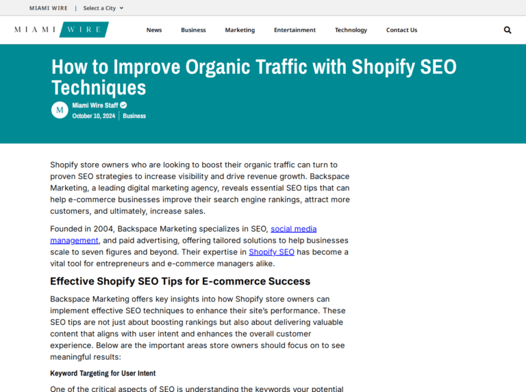 How to Improve Organic Traffic with Shopify SEO Techniques