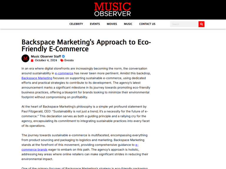 Backspace Marketing’s Approach to Eco-Friendly E-Commerce