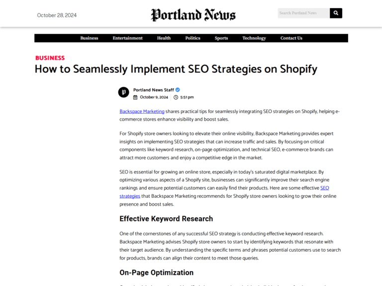 How to Seamlessly Implement SEO Strategies on Shopify