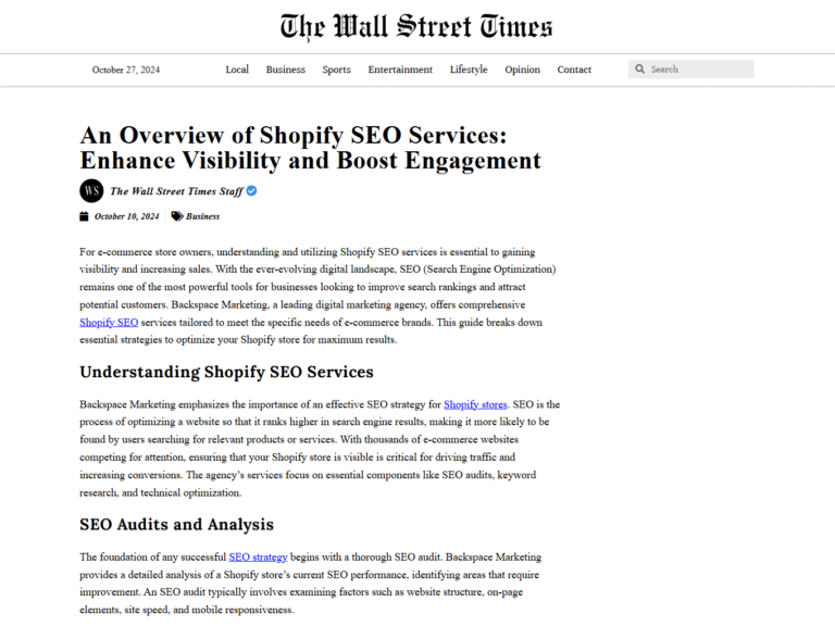 An Overview of Shopify SEO Services: Enhance Visibility and Boost Engagement