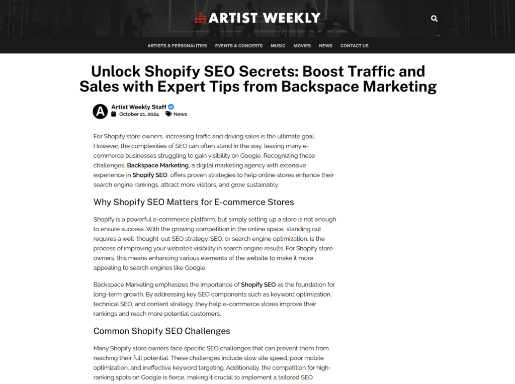 Unlock Shopify SEO Secrets: Boost Traffic and Sales with Expert Tips from Backspace Marketing