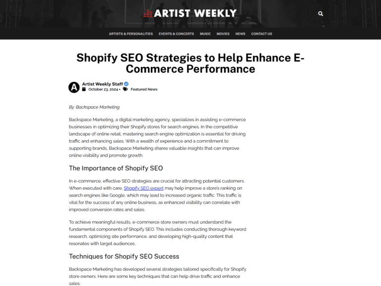 Shopify SEO Strategies to Help Enhance E-Commerce Performance