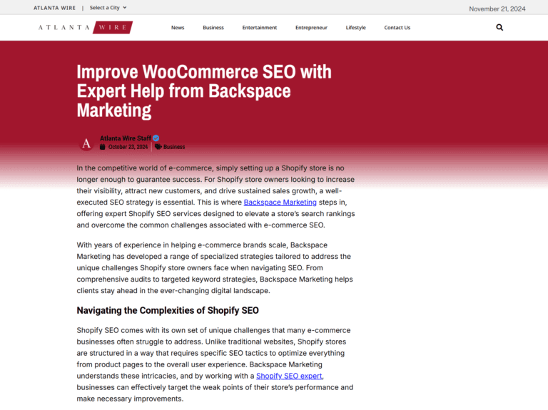 Improve WooCommerce SEO with Expert Help from Backspace Marketing