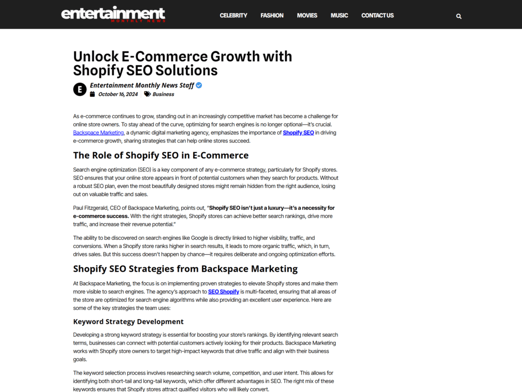 Unlock E-Commerce Growth with Shopify SEO Solutions