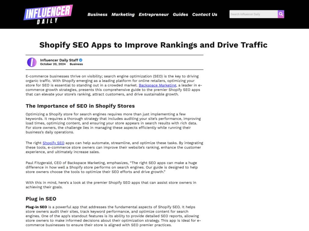 Shopify SEO Apps to Improve Rankings and Drive Traffic