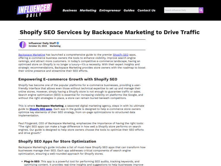 https://influencerdaily.com/shopify-seo-services-by-backspace-marketing-to-drive-traffic/