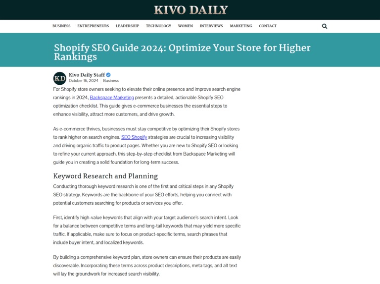Shopify SEO Guide 2024: Optimize Your Store for Higher Rankings