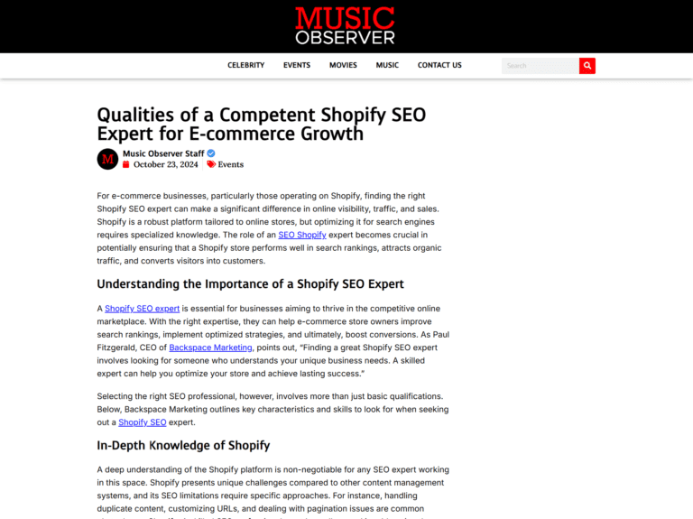 Qualities of a Competent Shopify SEO Expert for E-commerce Growth