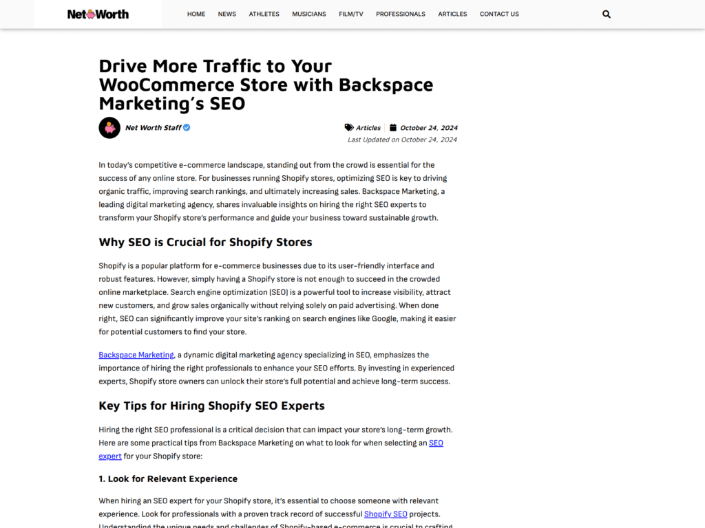 Drive More Traffic to Your WooCommerce Store with Backspace Marketing’s SEO