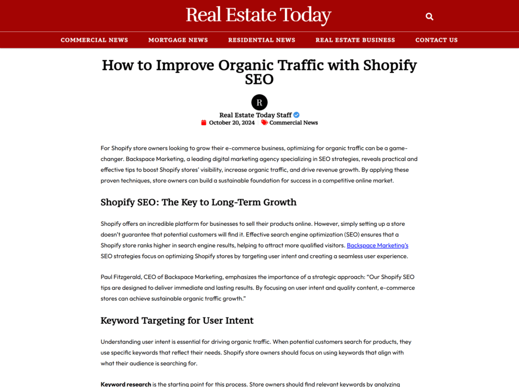 How to Improve Organic Traffic with Shopify SEO