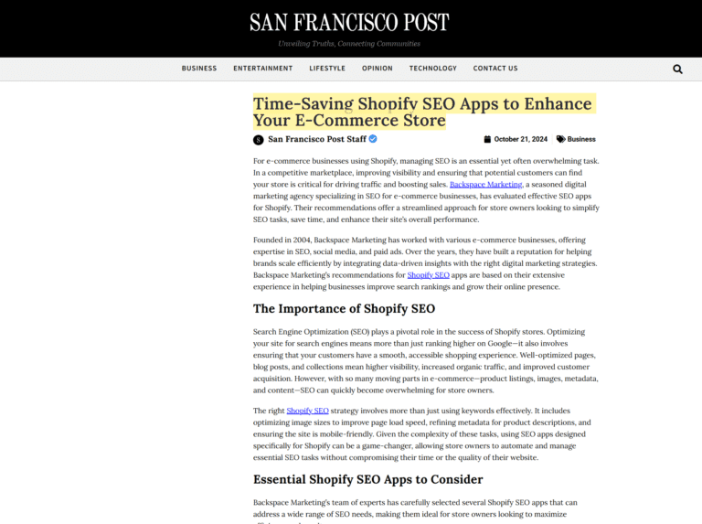 Time-Saving Shopify SEO Apps to Enhance Your E-Commerce Store
