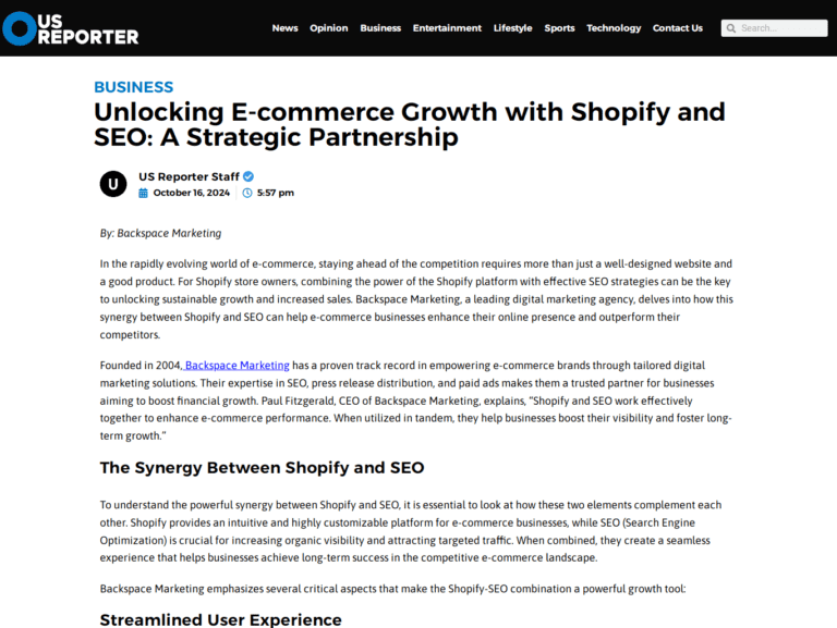 Unlocking E-commerce Growth with Shopify and SEO: A Strategic Partnership