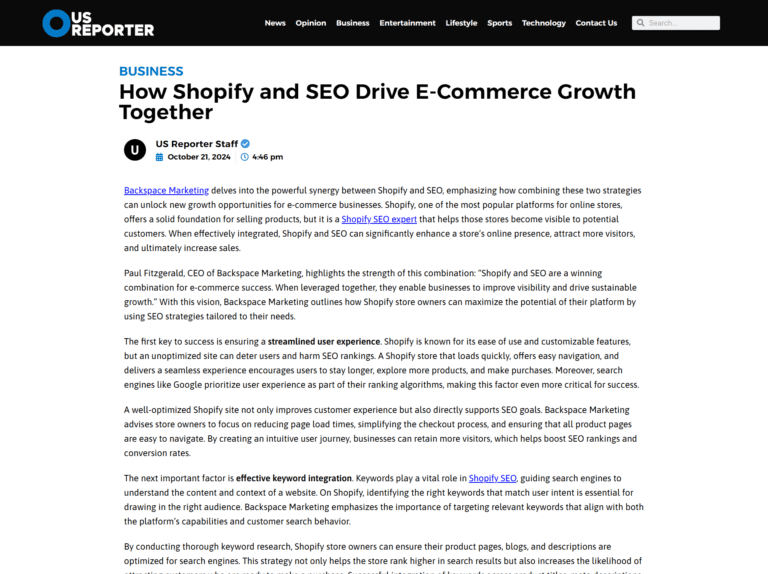 How Shopify and SEO Drive E-Commerce Growth Together