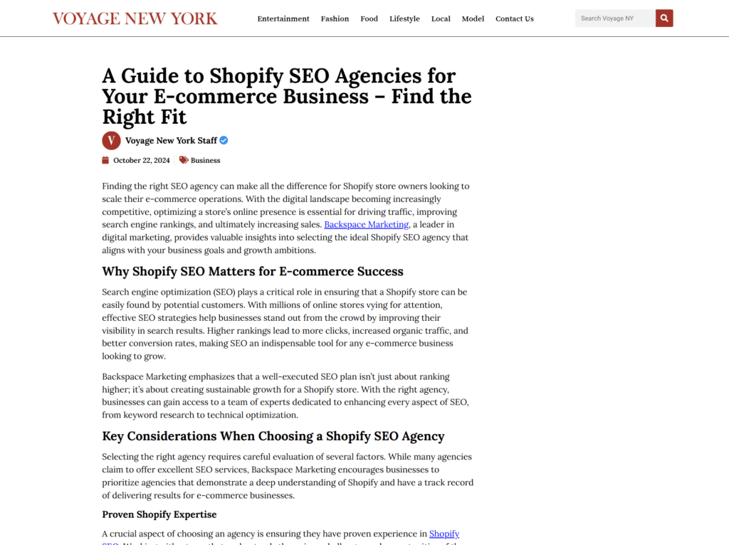 A Guide to Shopify SEO Agencies for Your E-commerce Business – Find the Right Fit