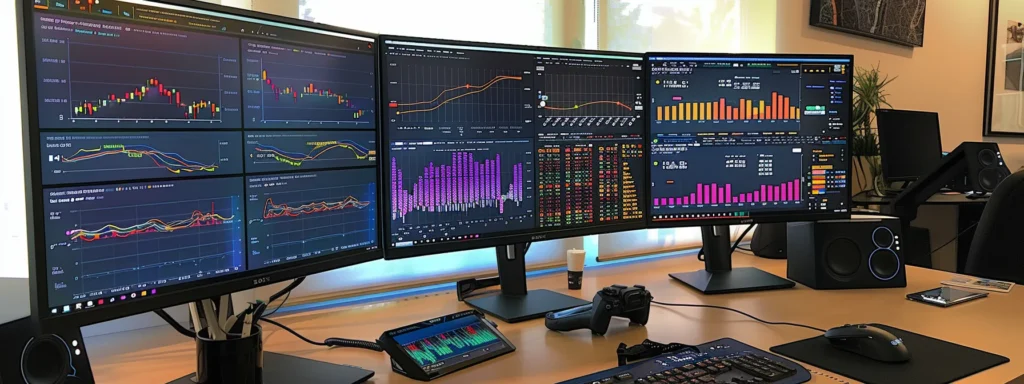 a person analyzing a computer screen filled with charts and graphs showing backlink performance and user behavior data for a shopify store.