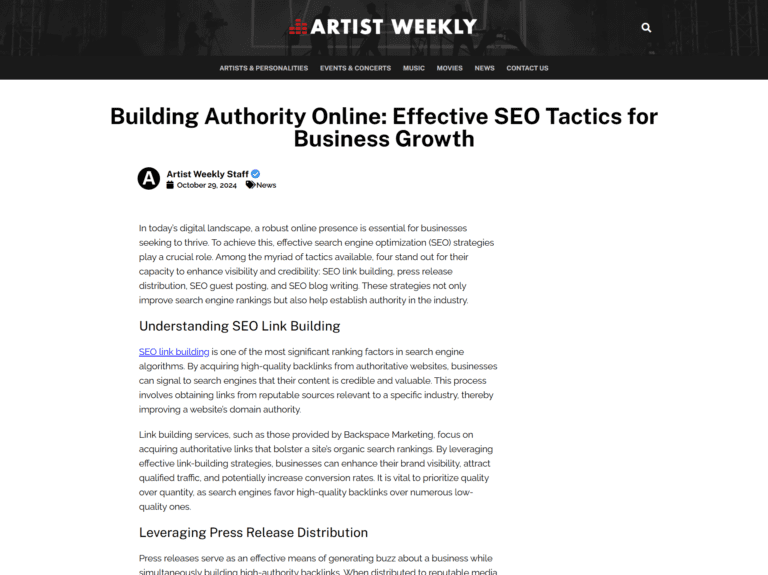 Building Authority Online: Effective SEO Tactics for Business Growth