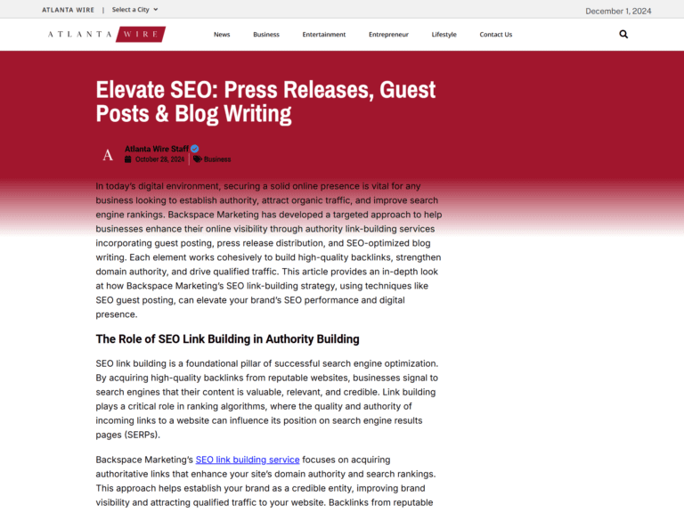 Elevate SEO: Press Releases, Guest Posts & Blog Writing