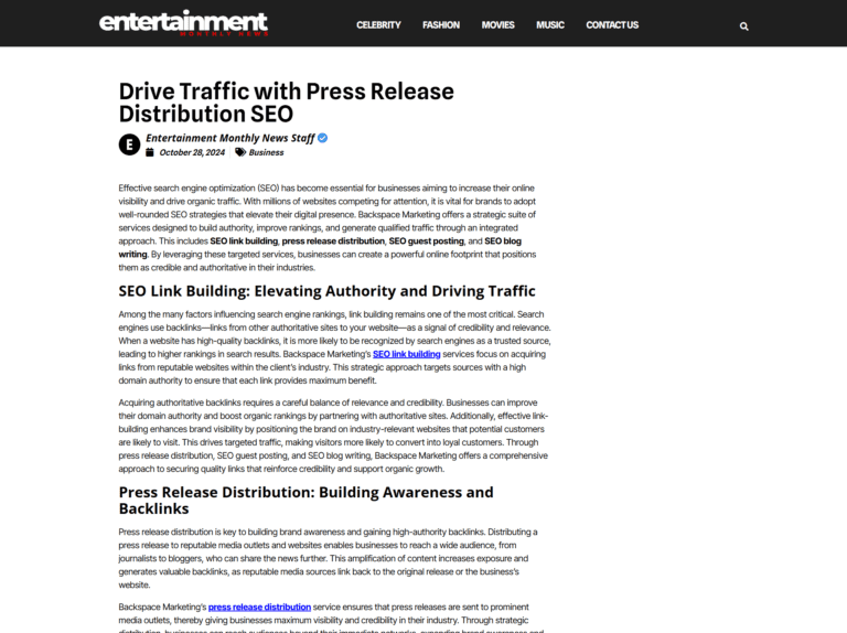 Drive Traffic with Press Release Distribution SEO