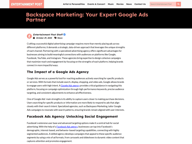 Backspace Marketing: Your Expert Google Ads Partner