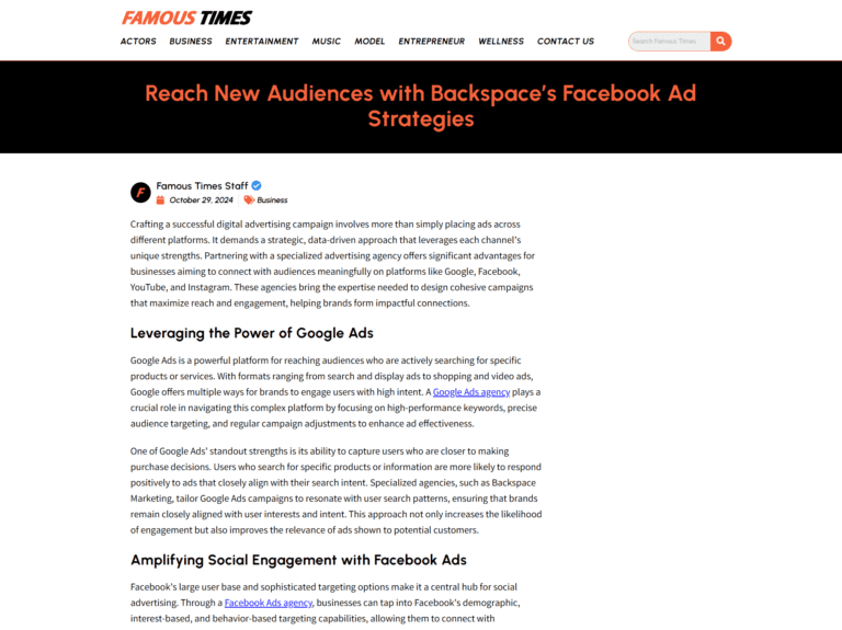 Reach New Audiences with Backspace’s Facebook Ad Strategies