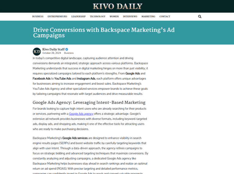 Drive Conversions with Backspace Marketing’s Ad Campaigns