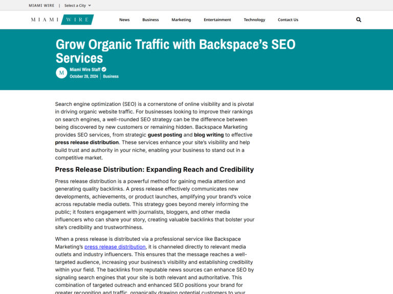 Grow Organic Traffic with Backspace’s SEO Services