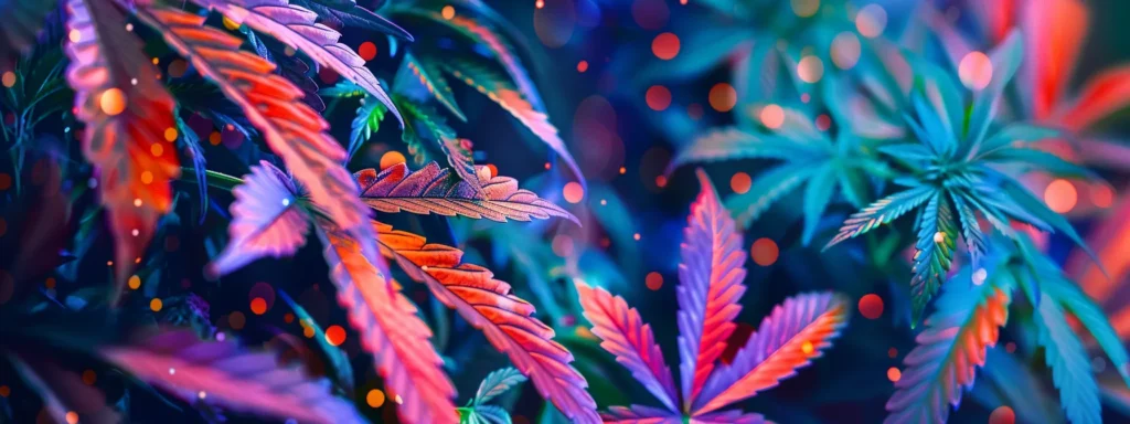 a colorful and vibrant blog post with cannabis-related graphics and multimedia elements, attracting and engaging online visitors.