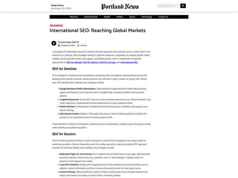 International SEO: Reaching Global Markets