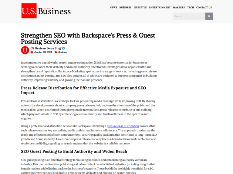 Strengthen SEO with Backspace’s Press & Guest Posting Services