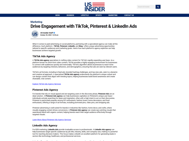 Drive Engagement with TikTok, Pinterest & LinkedIn Ads