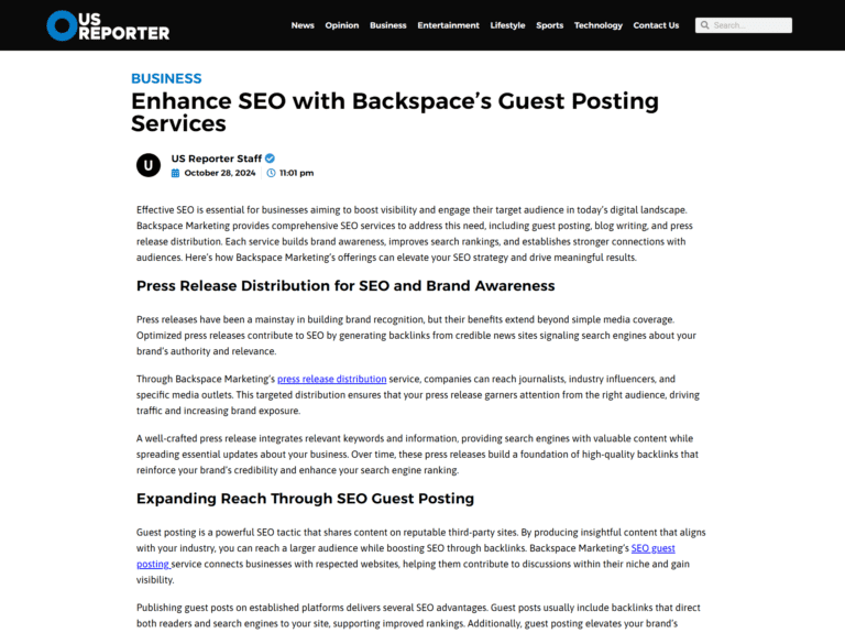 Enhance SEO with Backspace’s Guest Posting Services