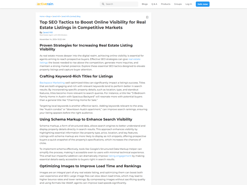 Top SEO Tactics to Boost Online Visibility for Real Estate Listings in Competitive Markets