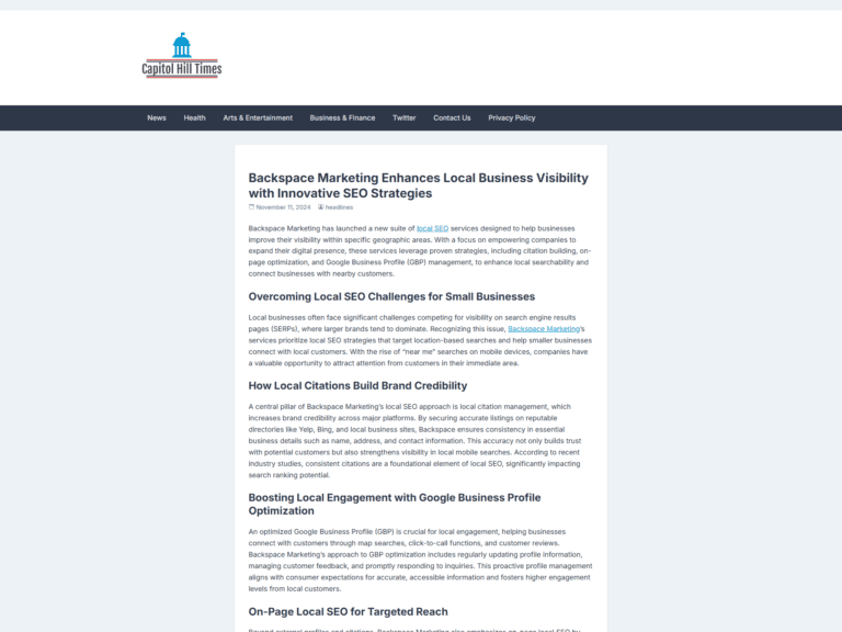 Backspace Marketing Enhances Local Business Visibility with Innovative SEO Strategies