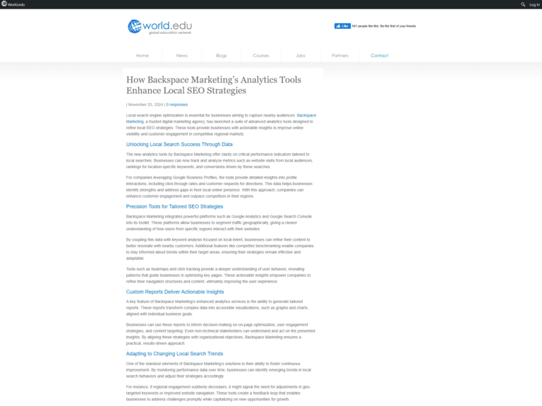 How Backspace Marketing’s Analytics Tools Enhance Local SEO Strategies