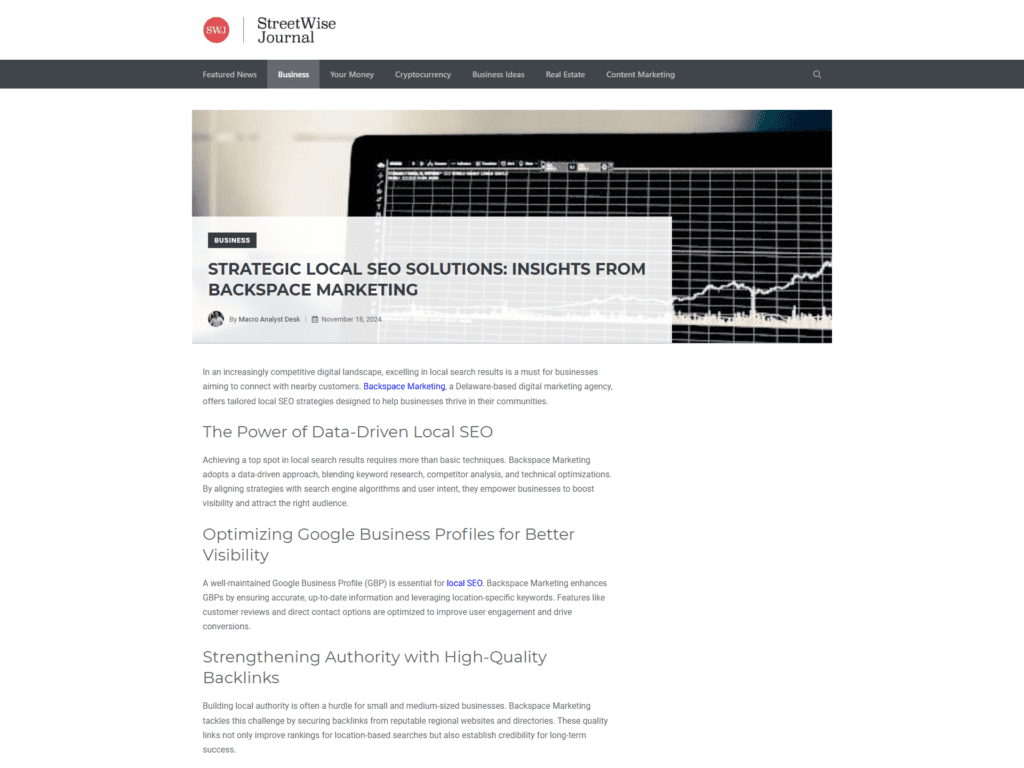 Strategic Local SEO Solutions: Insights from Backspace Marketing