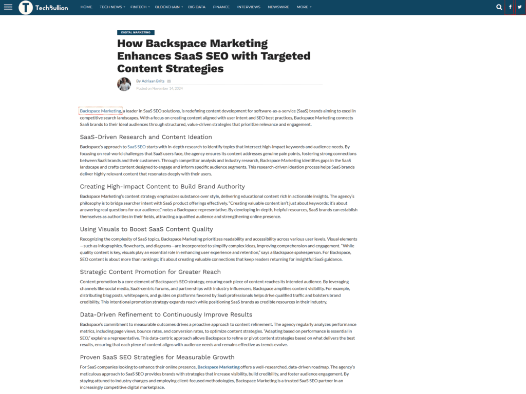 Digital MarketingHow Backspace Marketing Enhances SaaS SEO with Targeted Content Strategies