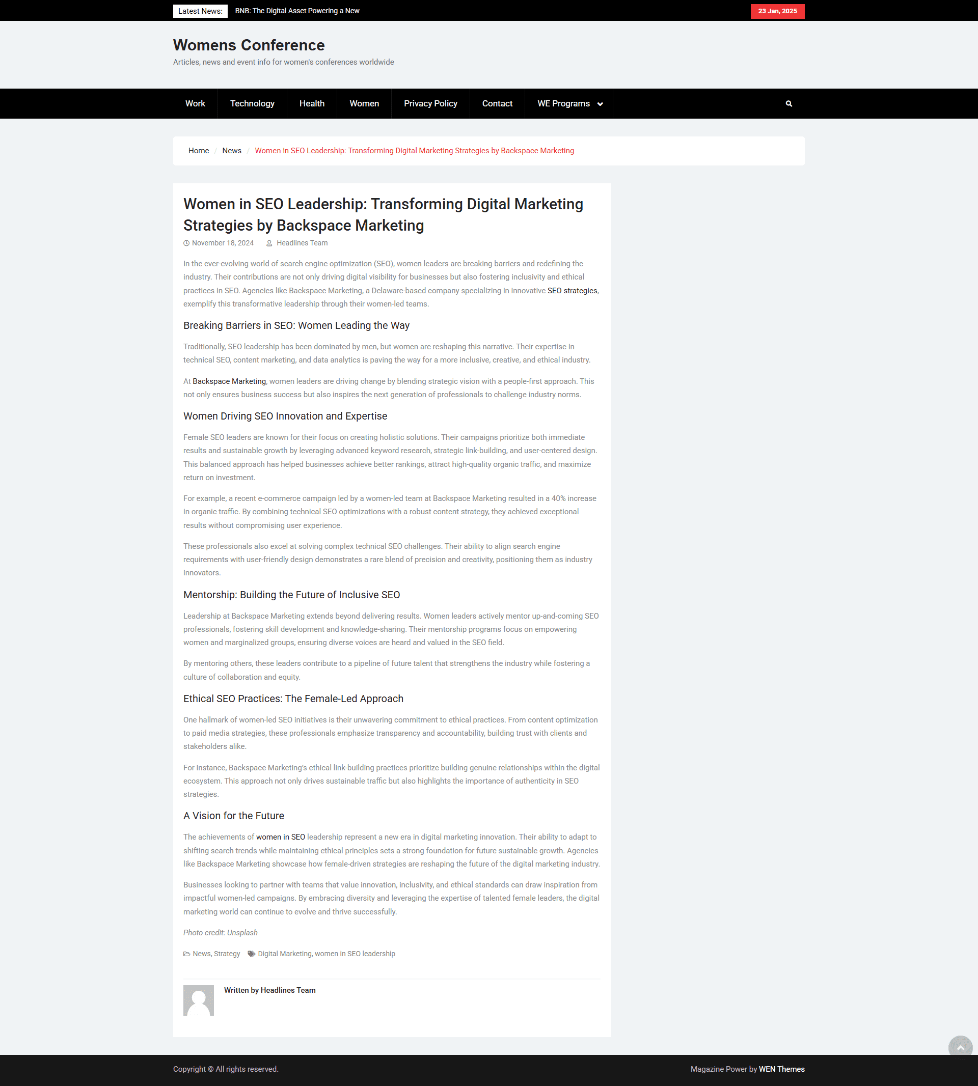 Women in SEO Leadership: Transforming Digital Marketing Strategies by Backspace Marketing