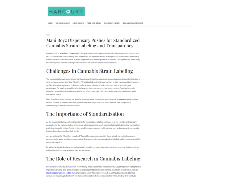 Maui Boyz Dispensary Pushes for Standardized Cannabis Strain Labeling and Transparency